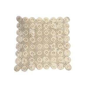 Unbranded Crochet Tablecloth Square Cream Vintage Scalloped Lace Doily